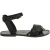 Schwarze Damen Sandalen in Italien von Handgefertigt aus echtem Leder