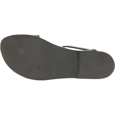 Schwarze Damen Sandalen in Italien von Handgefertigt aus echtem Leder
