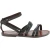 Handmade women's flat sandals dark brown leather