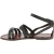 Handmade women's flat sandals dark brown leather