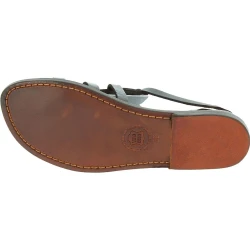 Dunkelbraune Damen-Sandalen im Gladiator-Stil aus Leder in Italien von Handgefertigt