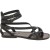 Hecho a mano en Italia sandalias esclavo en cuero negro