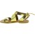 Sandalias para mujeres en cuero oro hecho a mano en Italia