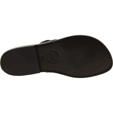 Nu pied noir femme en cuir travaillé à la main