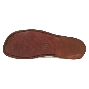 Sandales gladiateur homme en cuir marron artisanales
