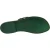 Handmade green strips leather womens slides thongs and leather sole