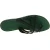 Handmade green strips leather womens slides thongs and leather sole