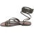 Womens strappy leather sandals Handmade in Italy in dark brown cuir
