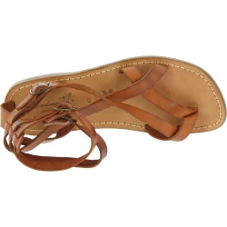 Sandali gladiatore uomo in pelle color cuoio antico