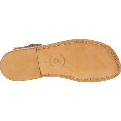 Sandalias gladiador de cuero marron para hombres hechos a mano en Italia