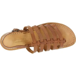 Sandals tongs femme en cuir coulor cuir pas cher