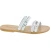 Handmade women's slipper sandals in white leather