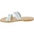 Chanclas de cuero blanco para mujer hechas a mano