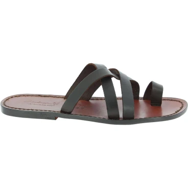 Herren Flip-Flop-Sandalen aus Leder in Italien von Hand gefertigt