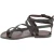 Handmade womens flat sandals in dark brown leather