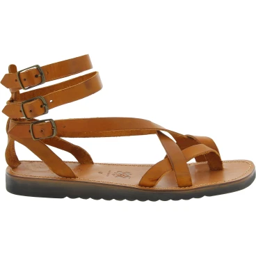 Sandali gladiatore uomo in pelle con suola in gomma spessa