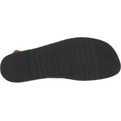 Sandalias gladiador de cuero marron con suela de goma gruesa