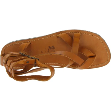 Sandali gladiatore uomo in pelle con suola in gomma spessa