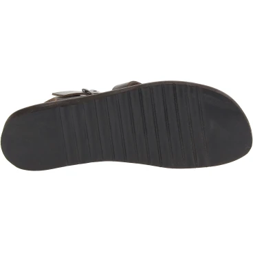 Handmade in Italy mens Franciscan sandals in dark brown leather