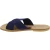 Blu nubuck leather slide sandals for women handmade