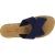 Blu nubuck leather slide sandals for women handmade