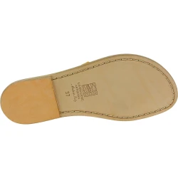 Sandali donna in pelle nabuk color ocra fatti a mano