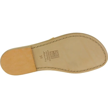 Damen Riemchen-Sandalen aus Ocker Nubuk in Italien von Handgefertigt