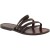 Chanclas de cuero marrón oscuro para mujer artesanales