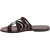Handmade brown leather flip flop sandals for women