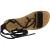 Handmade lace-up gladiator sandals in black nubuck leather