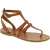 Damen-Riemchen-Sandalen aus hellbraunes Leder