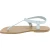 Handmade white leather thong sandals for men