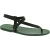 Handmade green leather thong sandals for men