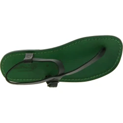 Sandalias de piel verdes para hombres hechas a mano