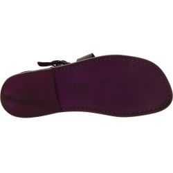 Sandali uomo fatti a mano in pelle color prugna