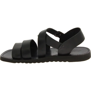 Handgefertigte Herren-Sandalen aus schwarze Leder