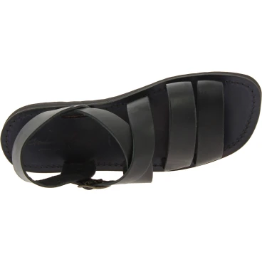 Handgefertigte Herren-Sandalen aus schwarze Leder
