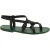 Sandalias planas de cuero verde hechas a mano en Italia