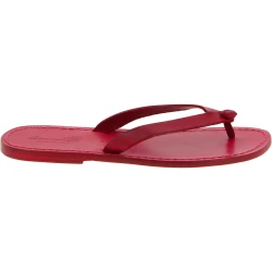 Red leather thongs sandals for men Handmade