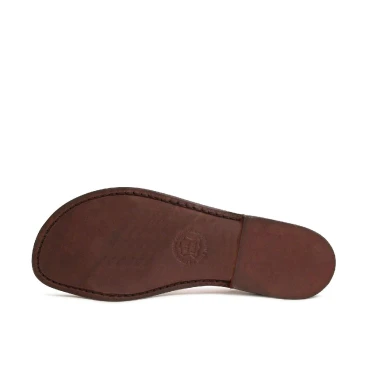 Brown leather franciscan sandals for womens handmade in Italy