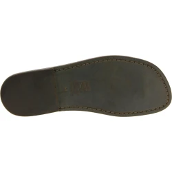 Tongs homme en cuir boue artisanal fait en Italie