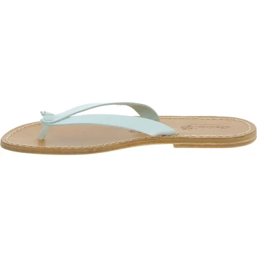 Chanclas hechas a mano de cuero blanco para hombres