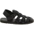 Handmade in Italy men's fisherman sandals in black leather