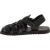 Handmade in Italy men's fisherman sandals in black leather