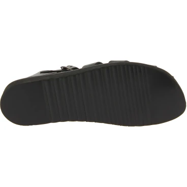 Handmade in Italy men's fisherman sandals in black leather