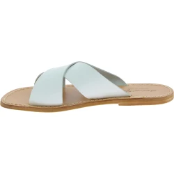 Men's white leather slipper sandals handmade in Italy