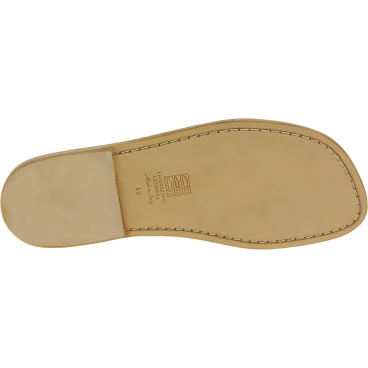 Lederslipper für Herren aus weißes Leder in Italien von Handgefertigt