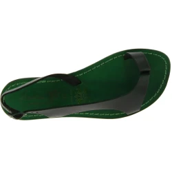 Sandales cuir artisanales pour femme couleur vert