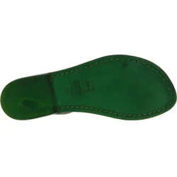 Sandalias de piel verte para mujeres hecho a mano en Italia