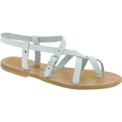 Sandales pour femme cuir blanc fait à la main en Italie